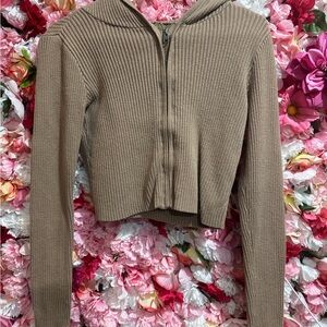 Hollister Brown Ribbed Sweater